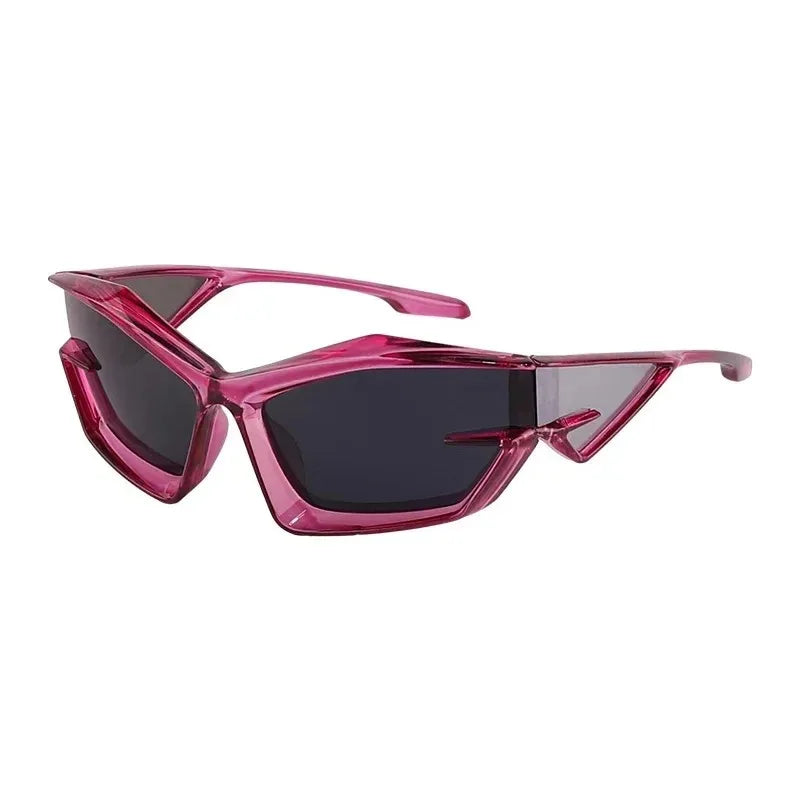 Cyberpunk Style Sunglasses Trendy Hip Hop UV400 Protection Sunglasses Fashionable Eyewear for Men And Women
