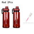 1 Liter Large Capacity Leak Proof Sports Water Bottle With Handheld Ring Portable Plastic Space Cup Outdoor Travel Beach Gym Jug