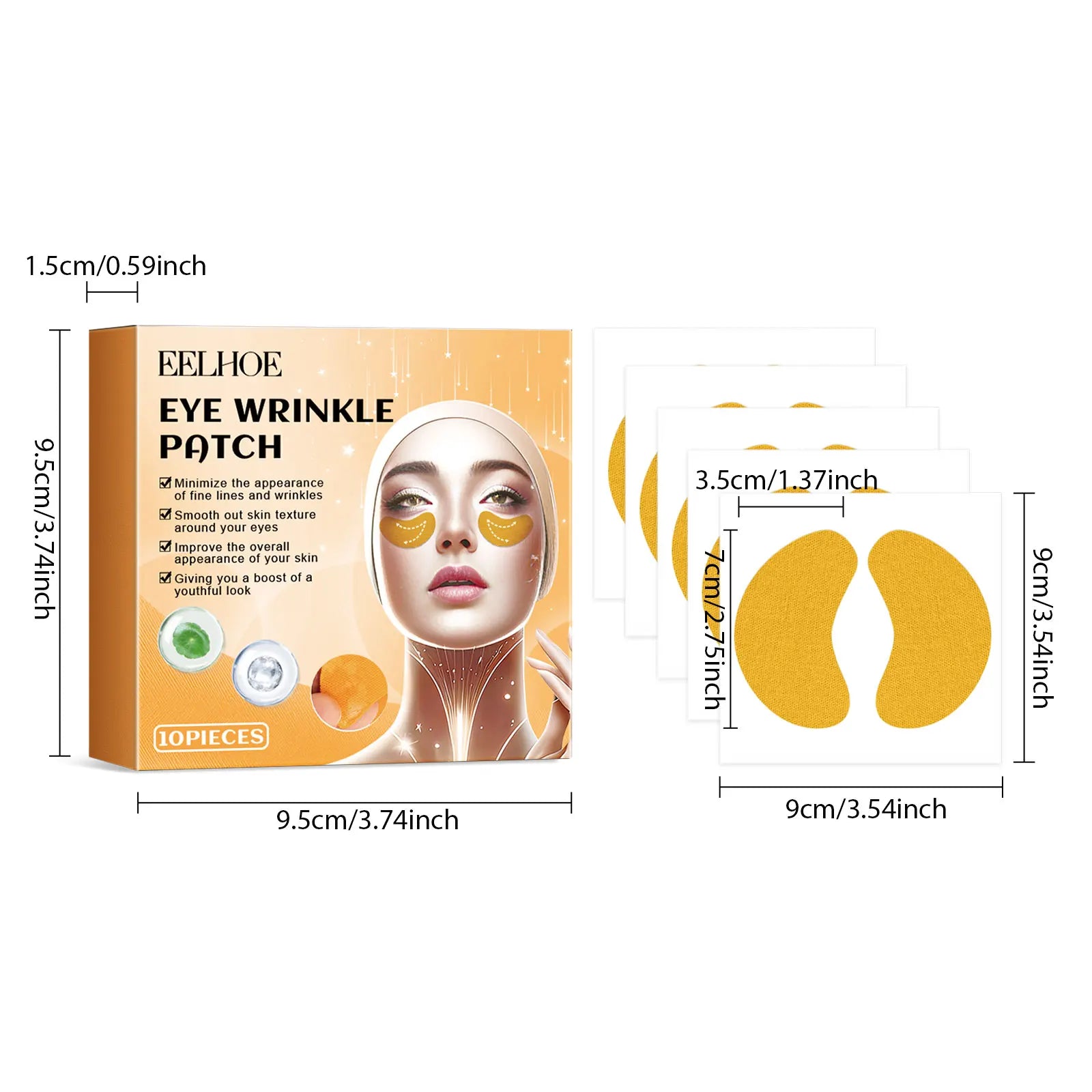 Velori Anti-Wrinkle Patches — Forehead, Eye & Nasolabial Gel Patches