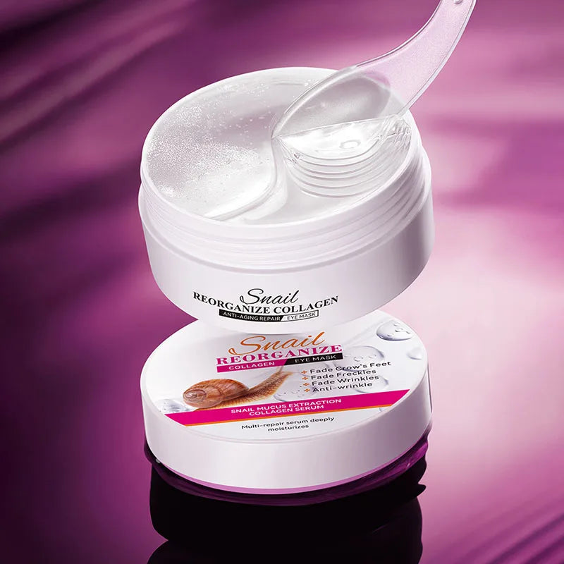 Velori Snail Eye Mask — 60pc Collagen Eye Patches for Firming