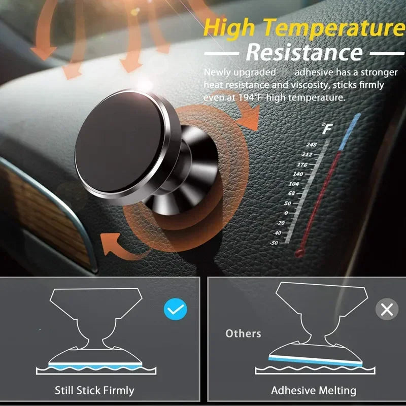 Magnetic Car Phone Holder Mobile Cell Phone Holder Stand Magnet Mount Bracket In Car For iPhone 13 12 Samsung Redmi Xiaomi