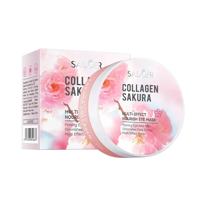 Velori Sakura Eye Mask — 60pc Collagen Eye Patches for Dark Circles
