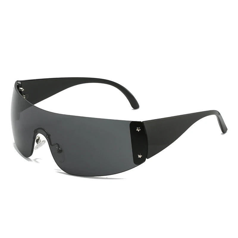 Luxury Brand Punk Sunglasses 2000'S NEW Women One Piece Designer Sun Glasses UV400 Unisex Shades Eyewear Fashion Y2k Eyeglasses