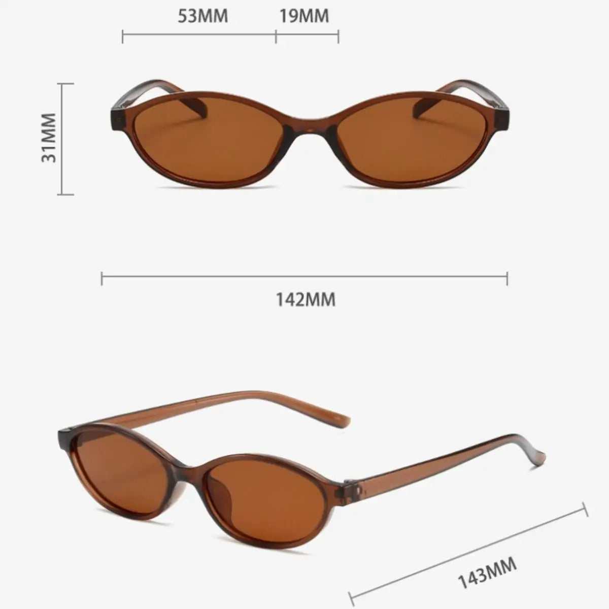 3PCS Y2K Small Oval Sunglasses Women Retro Korean Style Hip Pop Punk Eyepieces Women's Sunglasses