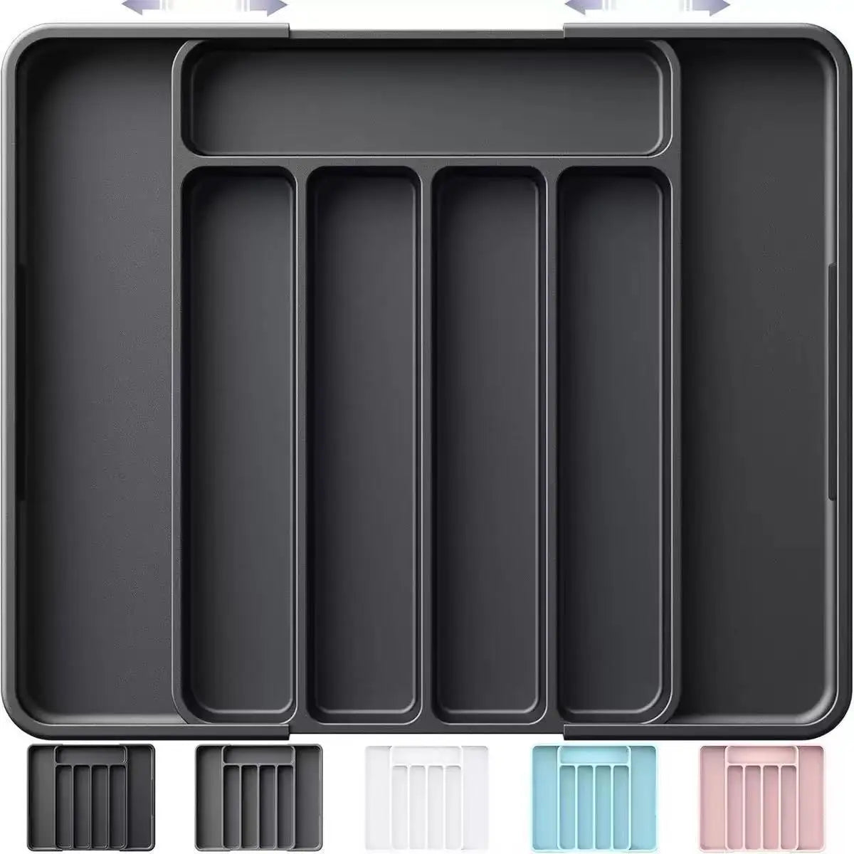 Velori Storage Box — Adjustable Expandable Plastic Drawer Tray